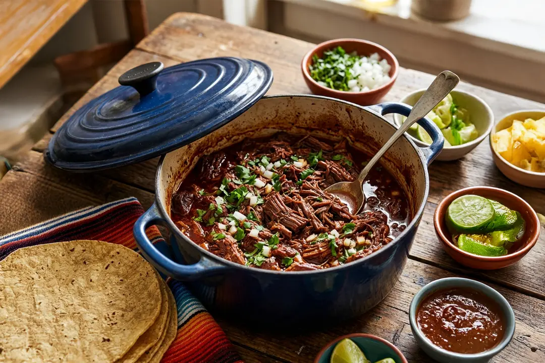 The Ultimate Dutch Oven Barbacoa: A Secret “Pit-Style” Recipe for Melt-in-Your-Mouth Beef